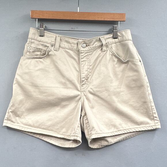 VTG Levis 910 Shorts 12 Beige Classic Fit USA 1998 Street Tan High Rise Preppy - Picture 2 of 15